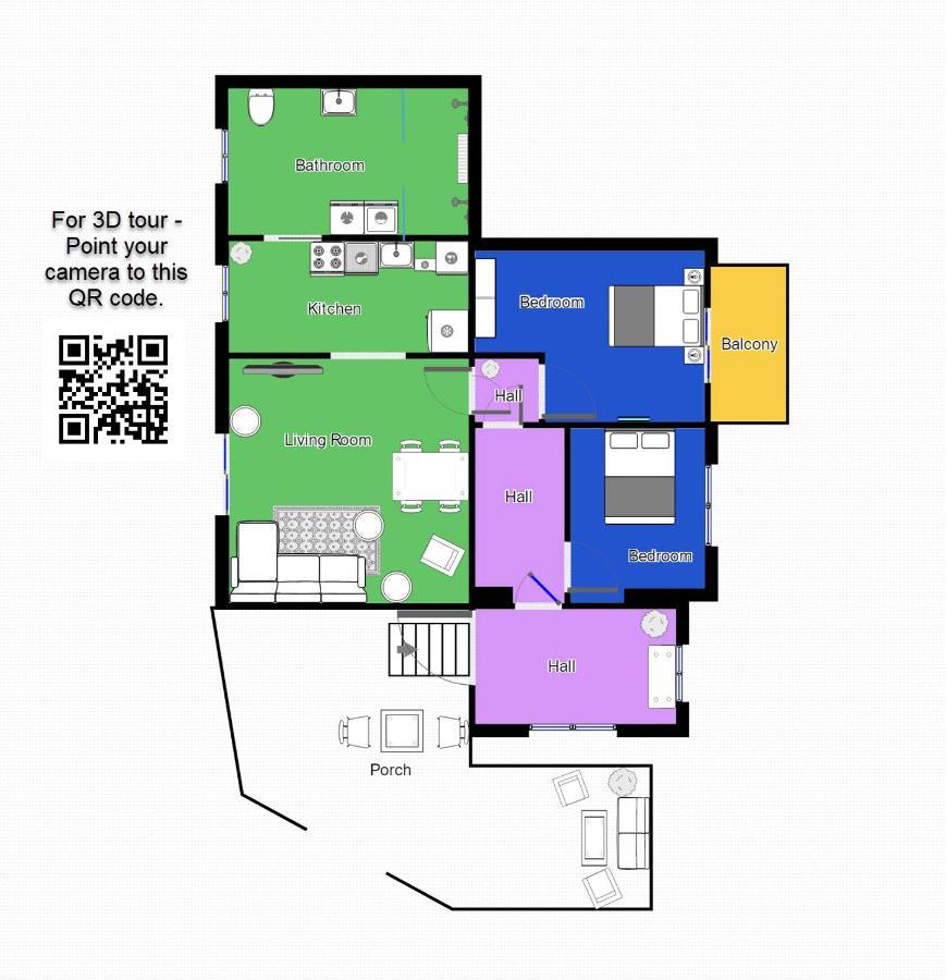 Aday - 2 Bedroom Apartment With Patio オールボー エクステリア 写真